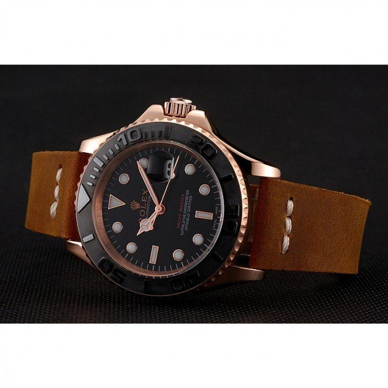 Yacht-Master schwarzes Zifferblatt 1453861 Schrägansicht