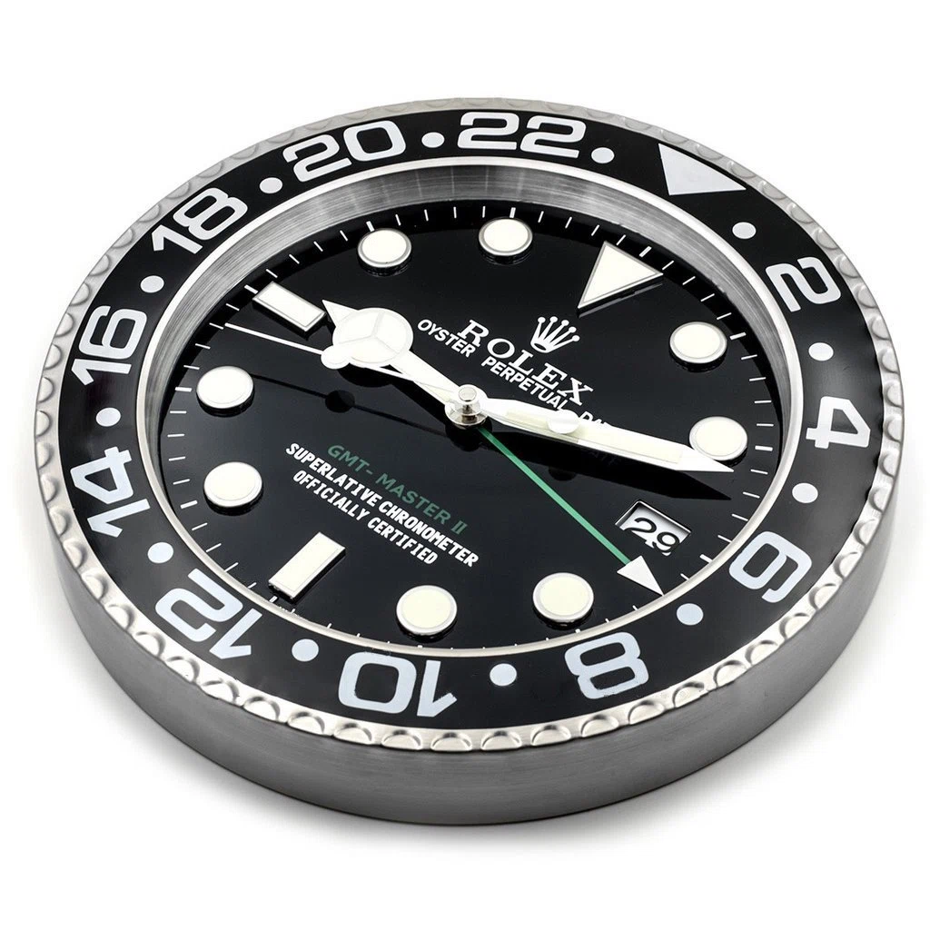 Wanduhr – “XL” GMT MASTER II Schrägansicht