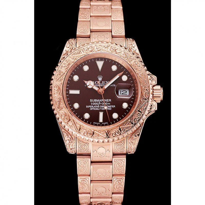 Superclone Submariner braunes Zifferblatt 1454087 Perspektivansicht