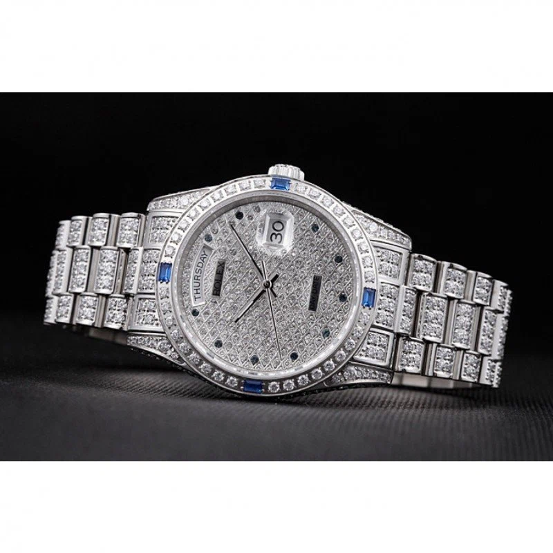 Superclone Day-Date Zifferblatt mit Diamantbesatz 621613 Designdetail