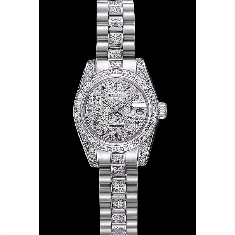 Superclone Datejust silberfarbenes Zifferblatt 622021 Schrägansicht
