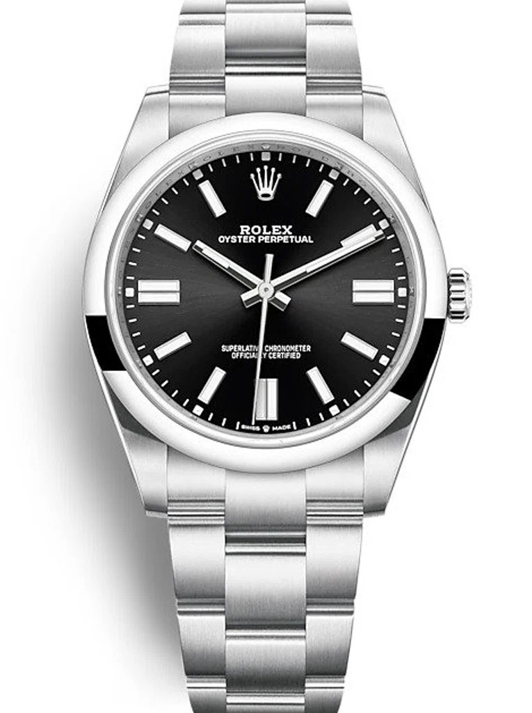 Oyster Perpetual Lady schwarzes Zifferblatt 124200