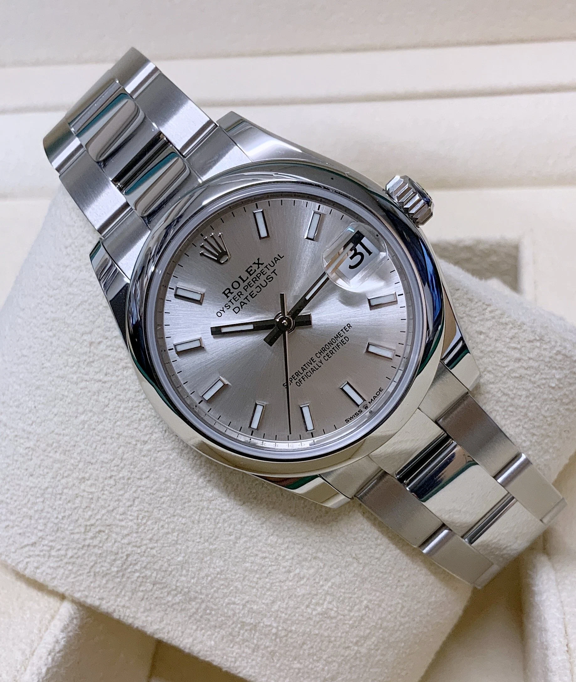 Superclone Datejust silberfarbenes Zifferblatt 278240 Profilansicht
