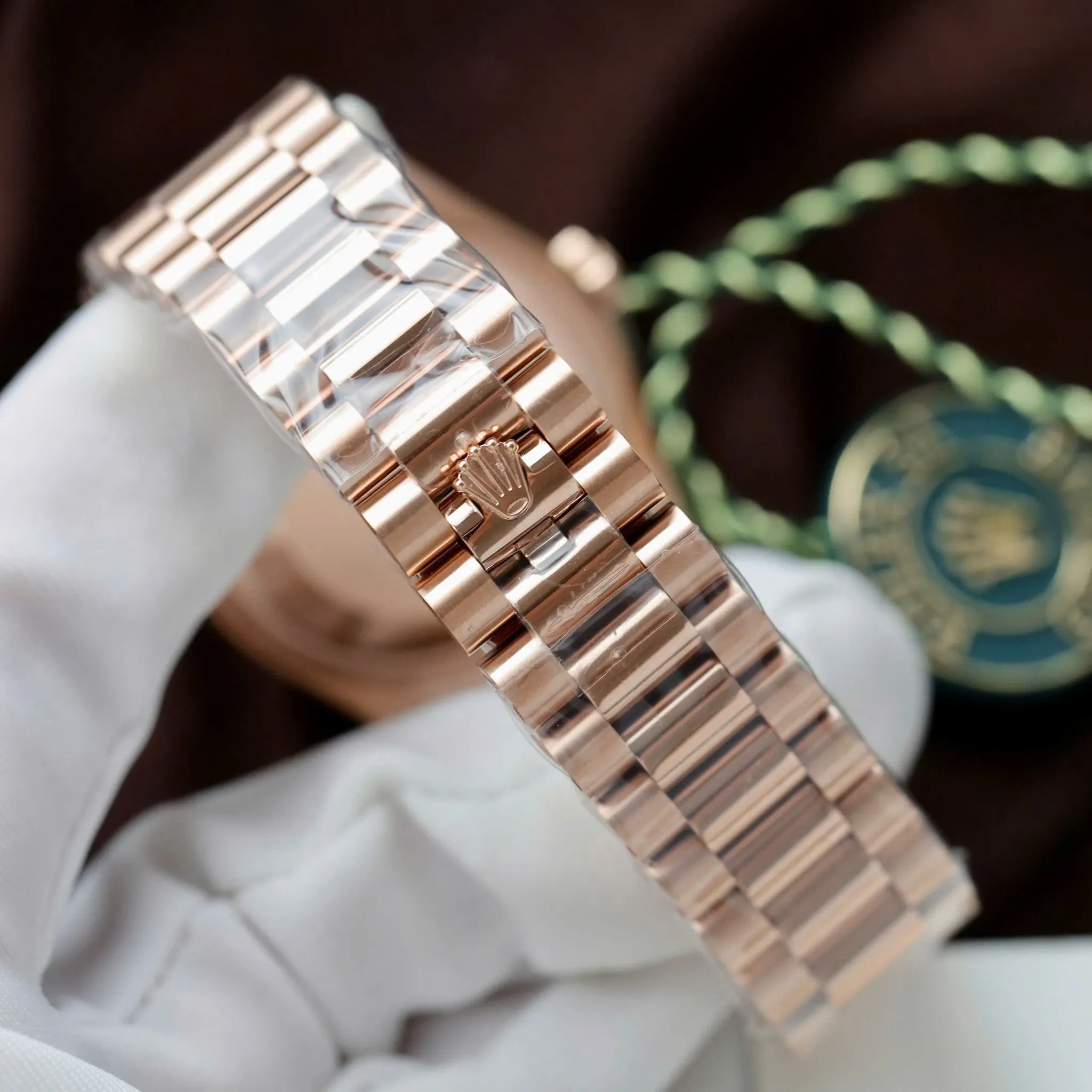 Day Date Pearl Zifferblatt mit Diamantbesatz Lünette Presidential Armband