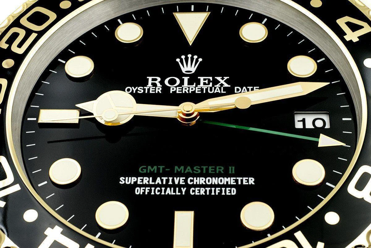 Wanduhr – GMT MASTER II Gold Designdetail
