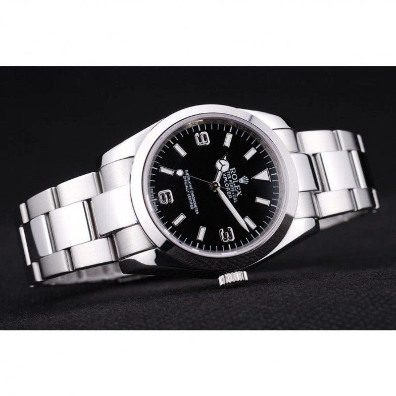 Superclone Explorer schwarzes Zifferblatt SRL156 14270 Nahaufnahme