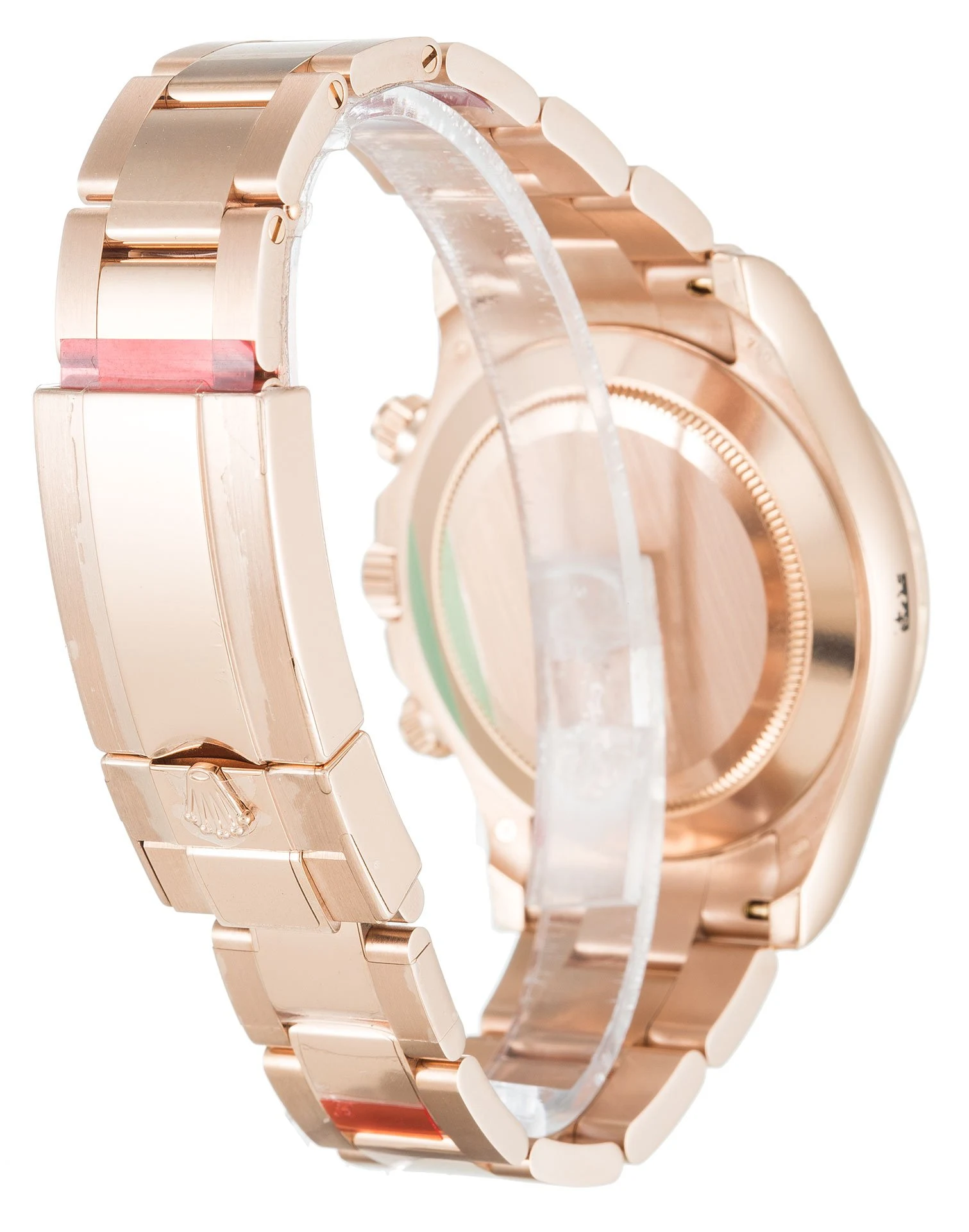 Daytona roséfarbenes Zifferblatt mit Baguette-Diamanten 116505 Schrägansicht