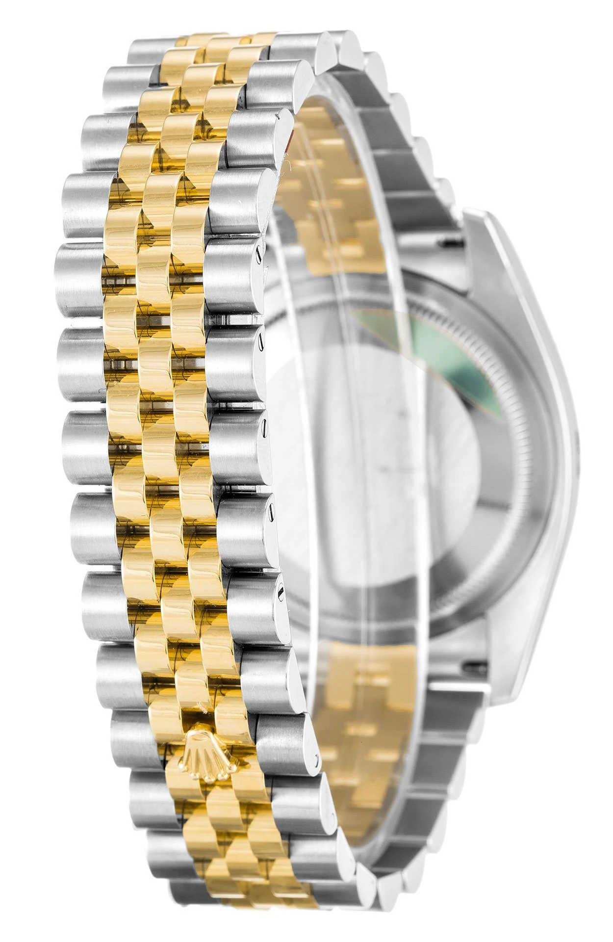 Datejust silberfarbenes Zifferblatt mit Blumenmuster 116203 Schrägansicht