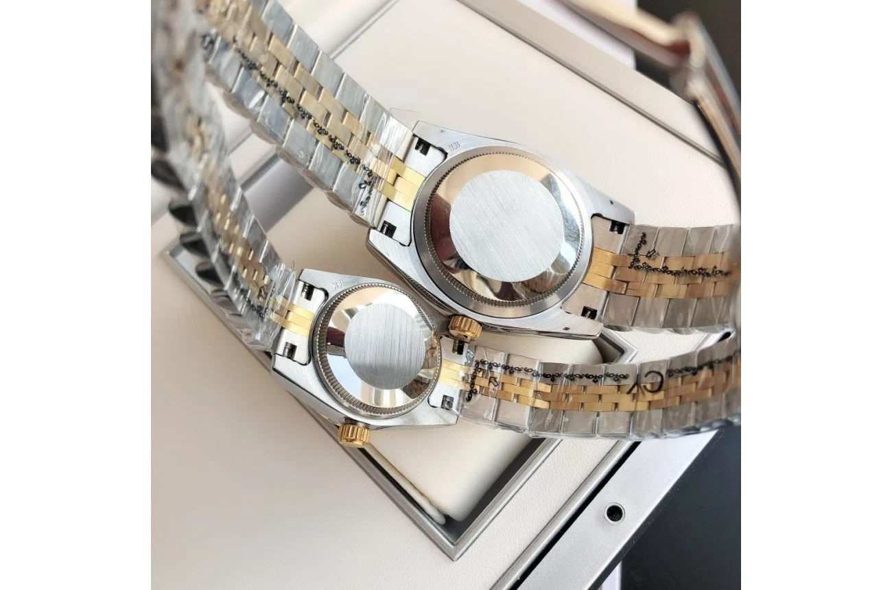 Datejust Roségold/Edelstahl Jubilee Schwarz/Diamantindizes Stilansicht