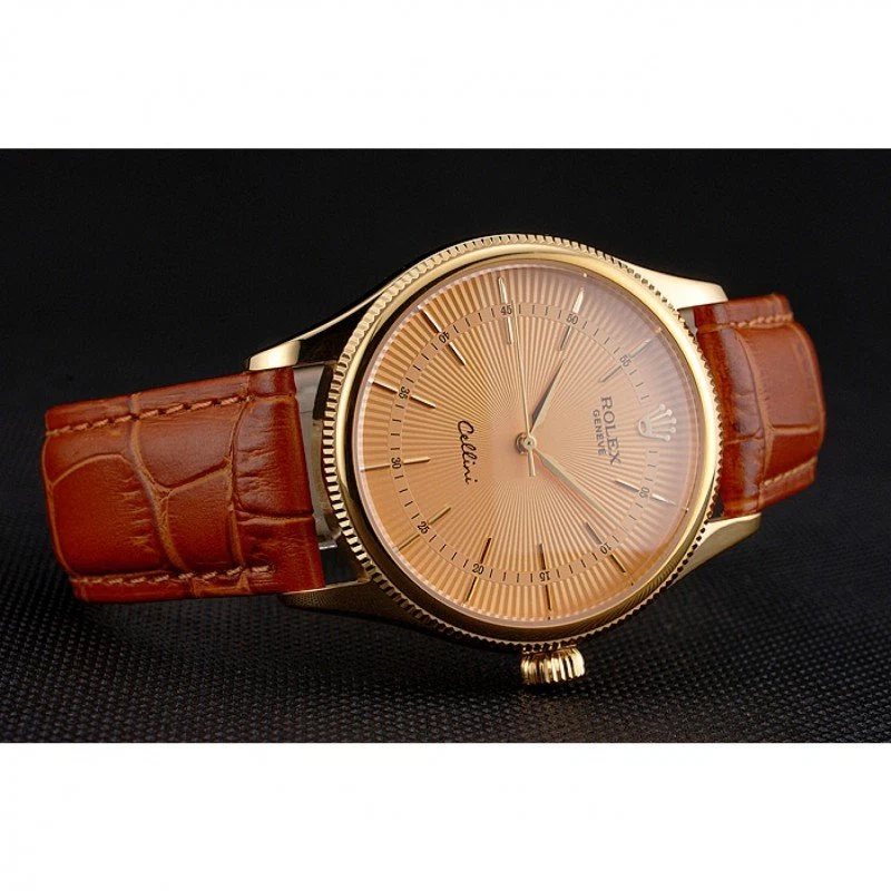 Superclone Cellini goldfarbenes Zifferblatt REP016808 Nahaufnahme