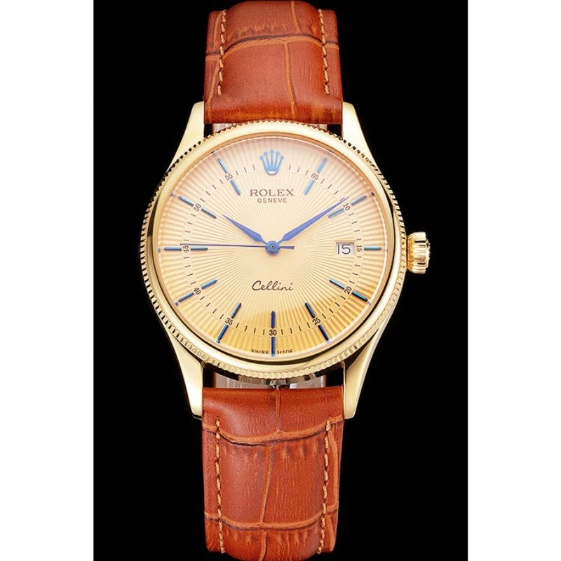 Superclone Cellini goldfarbenes Zifferblatt REP016797 Perspektivansicht
