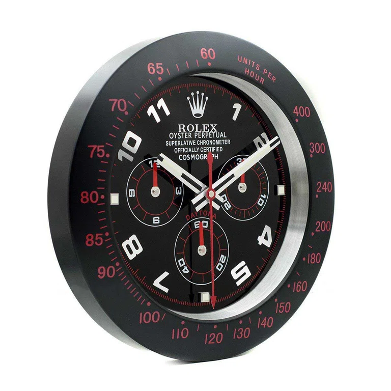 Wanduhr – DAYTONA Schwarz/Rot Lünette