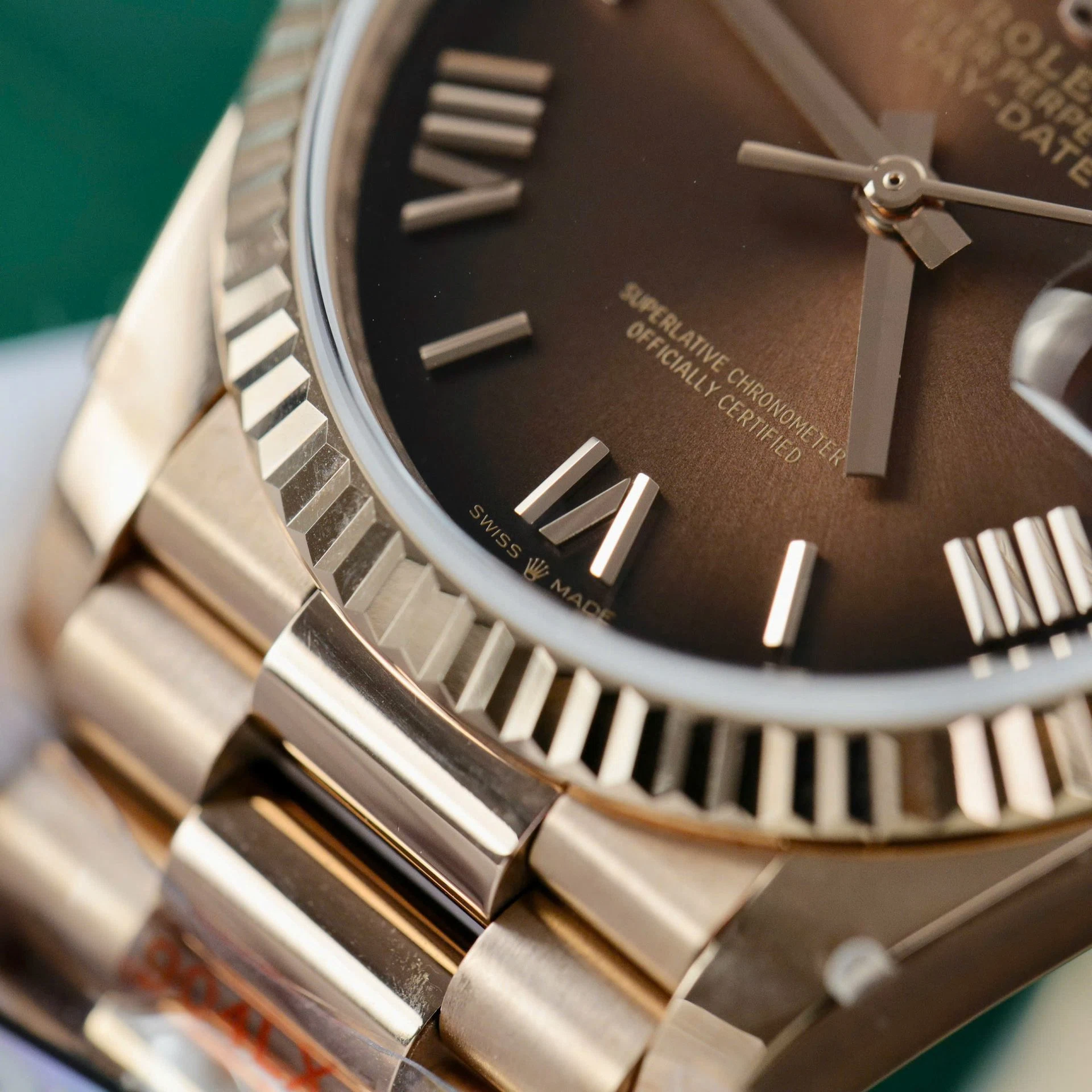 Rolex Day-Date Braun Ombré Zifferblatt 128235-0075 36 mm – Superclone – Bild 7
