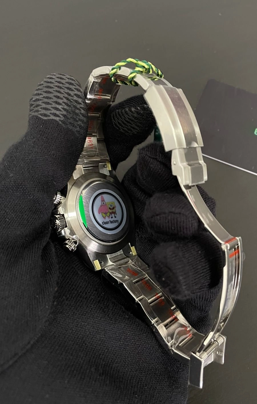 Superclone Daytona "Reverse Panda" schwarzes Zifferblatt 116500LN Designdetail