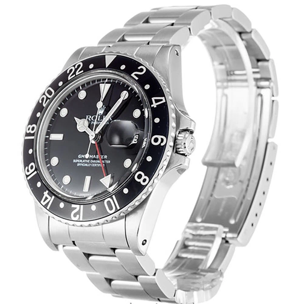 GMT-Master schwarzes Zifferblatt 16750 Perspektivansicht