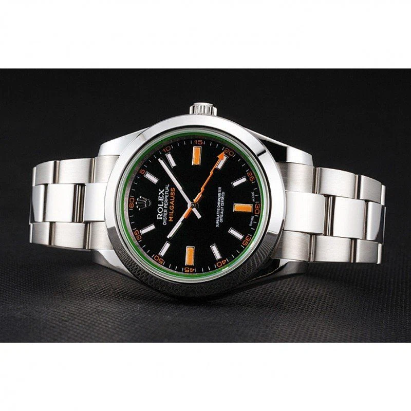 Superclone Milgauss schwarzes Zifferblatt REP016836 Designdetail