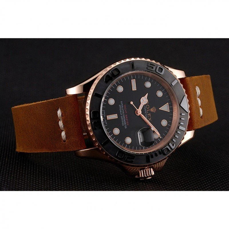 Yacht-Master schwarzes Zifferblatt 1453861 Nahaufnahme