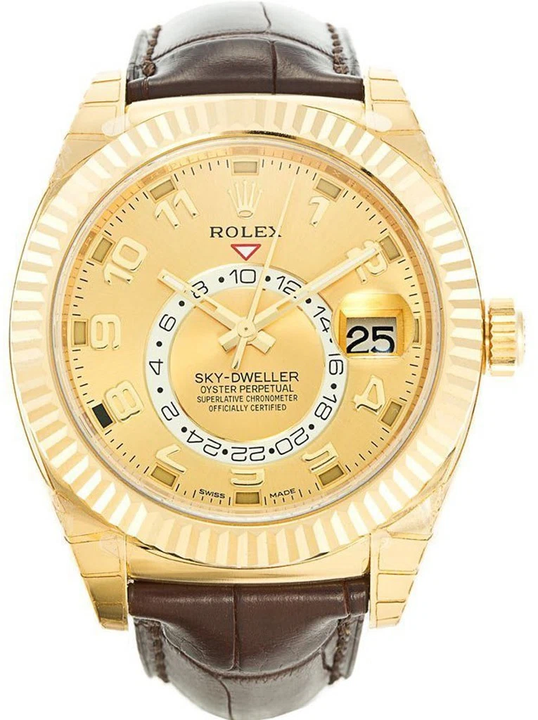 Sky-Dweller goldfarbenes Zifferblatt 326138