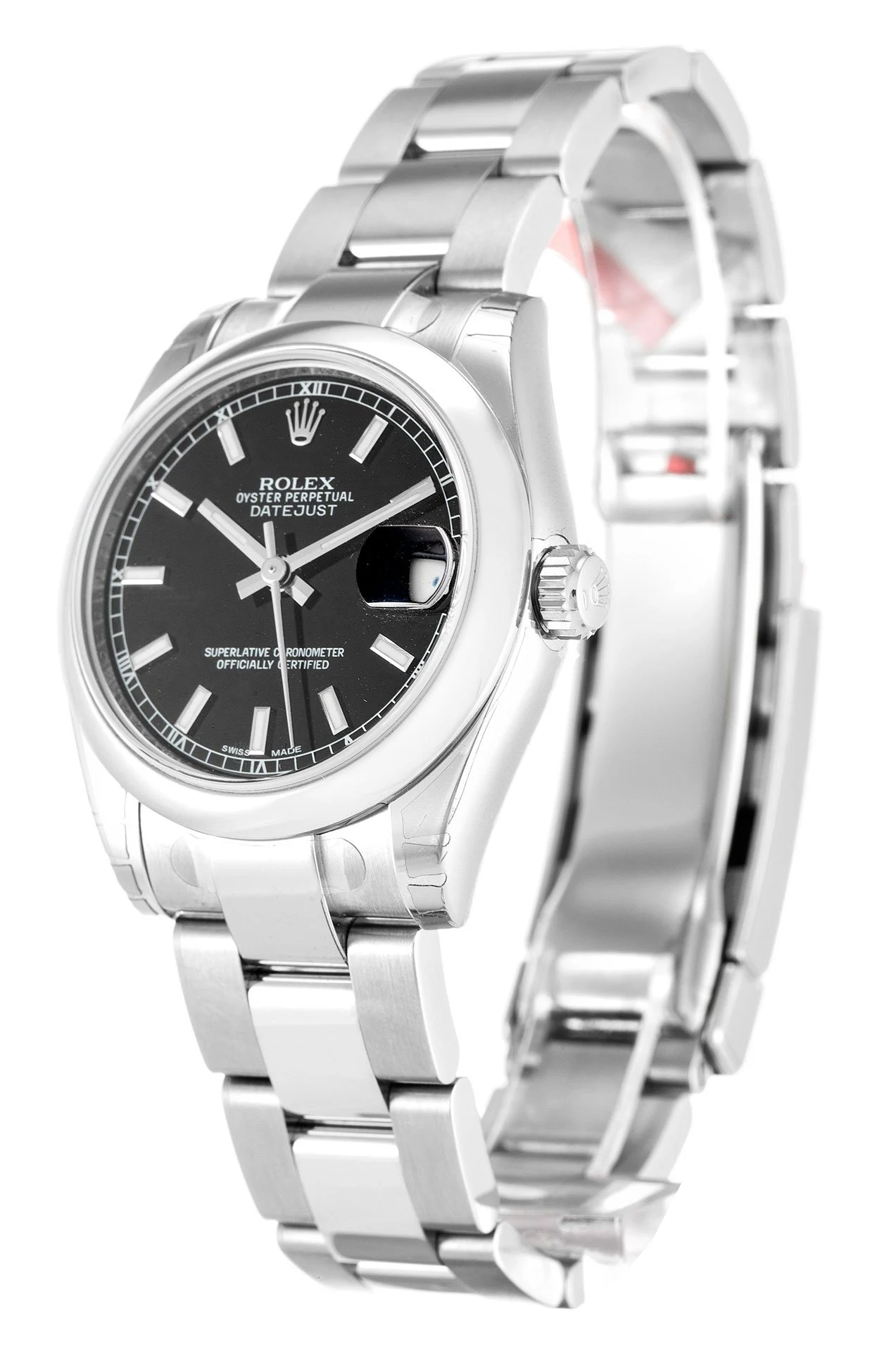 Lady-Datejust schwarzes Zifferblatt 178240-2 Perspektivansicht