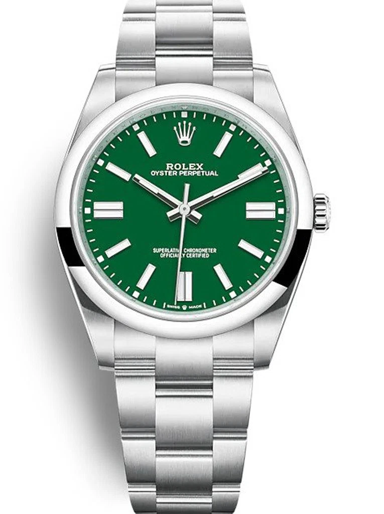 Oyster Perpetual grünes Zifferblatt 124300