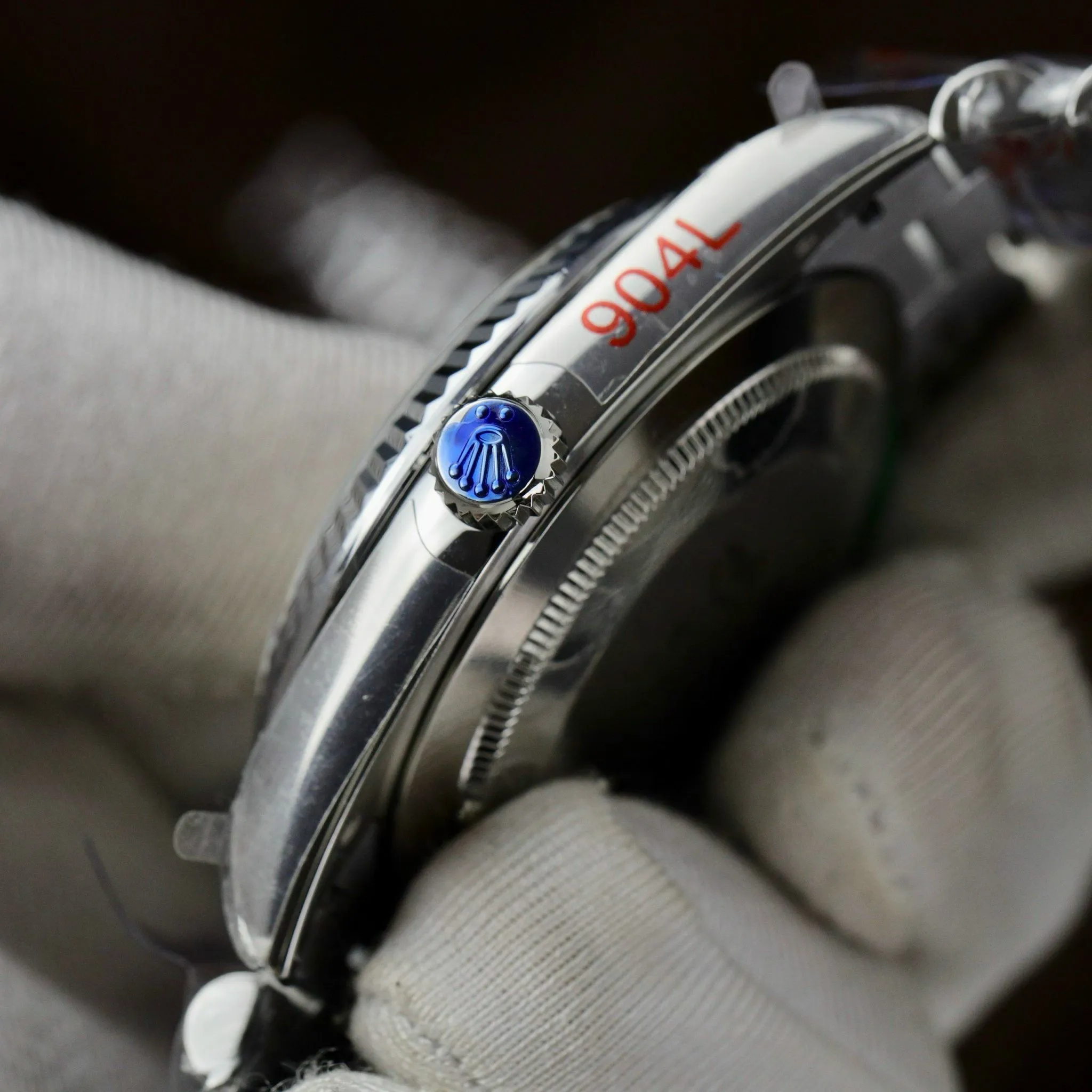 Day Date silberfarbenes Zifferblatt Geriffelt Lünette Presidential Armband