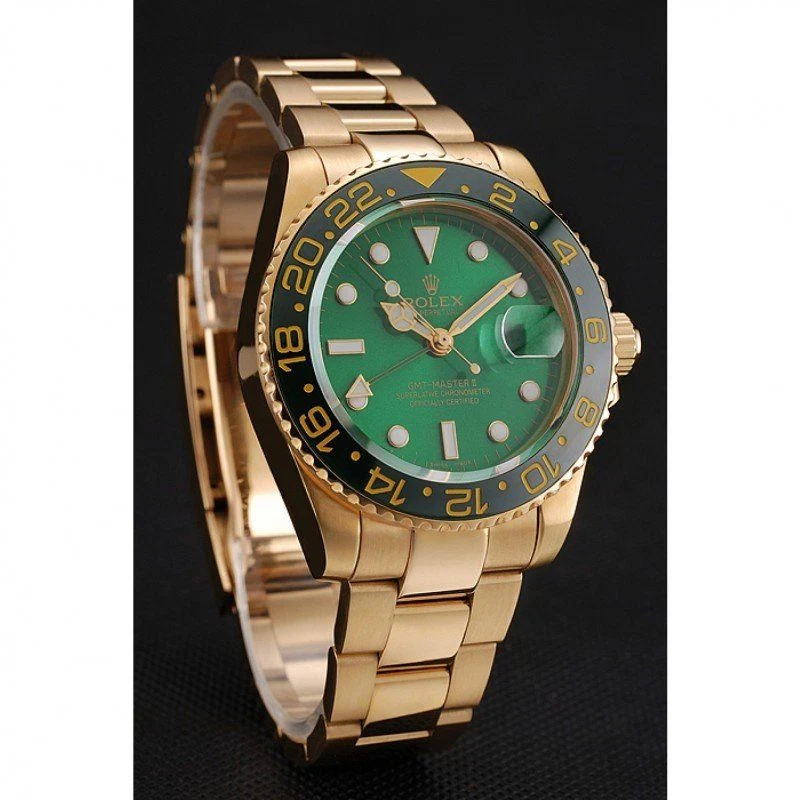 Superclone GMT-Master II grünes Zifferblatt 116718LN Schrägansicht