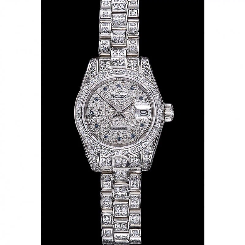 Superclone Datejust silberfarbenes Zifferblatt 622022 Perspektivansicht