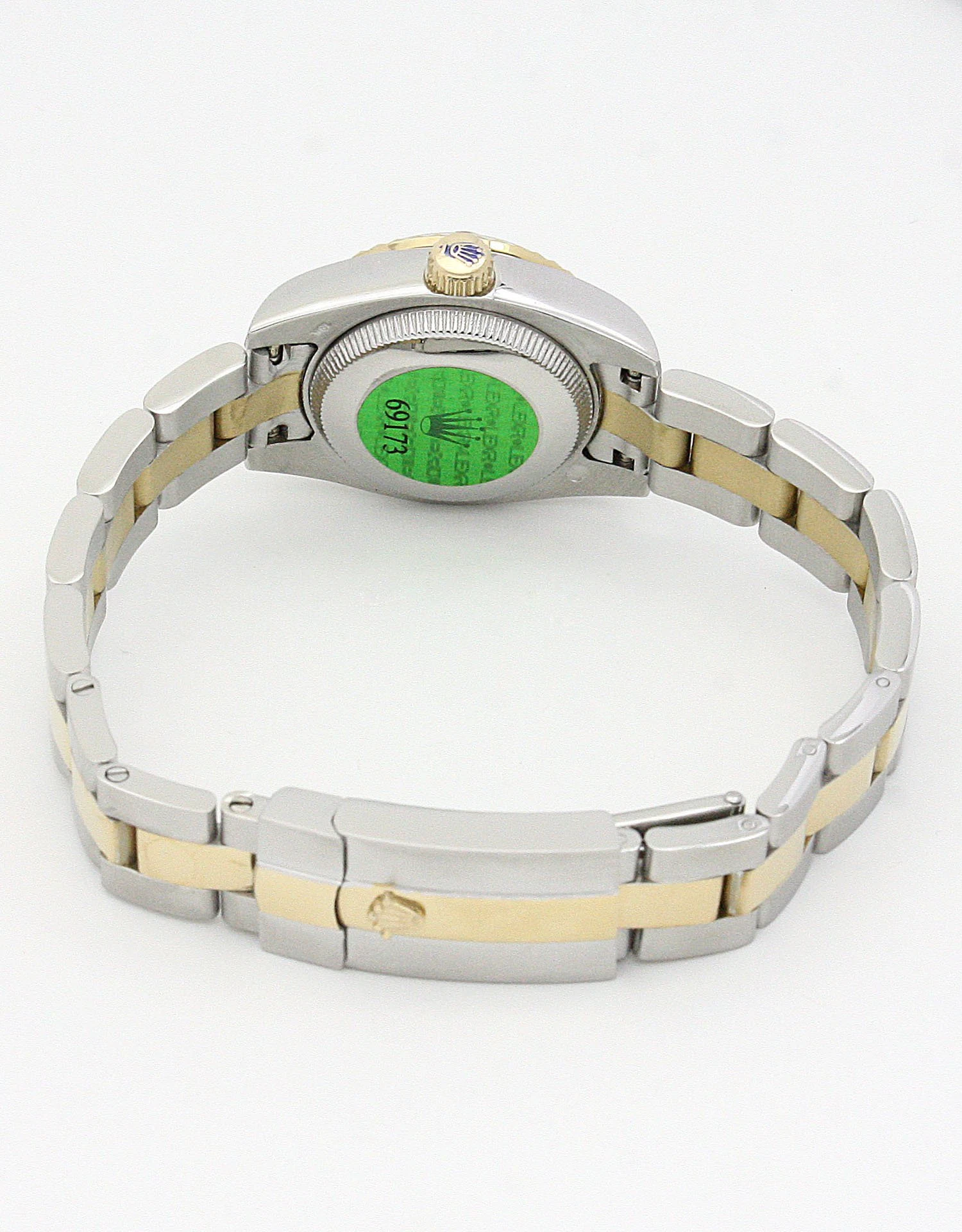 Lady-Datejust gelbgoldfarbenes Zifferblatt 179163 Nahaufnahme