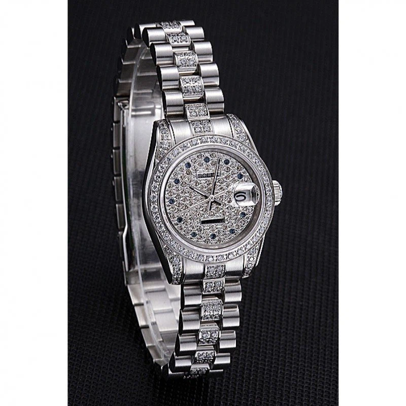 Superclone Datejust silberfarbenes Zifferblatt 622021 Perspektivansicht