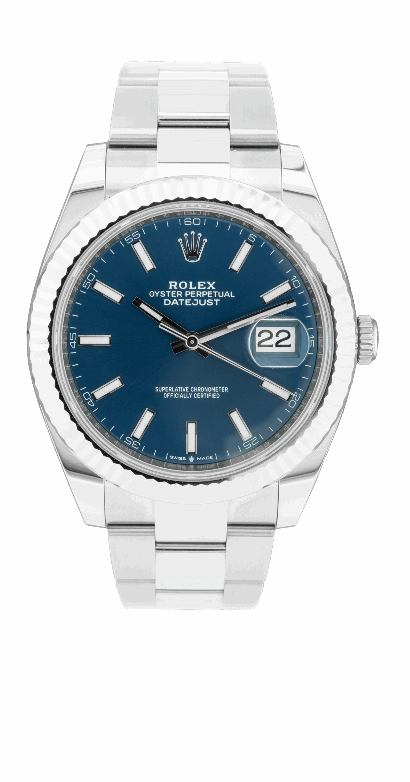 Datejust blaues Zifferblatt 126334 Oyster