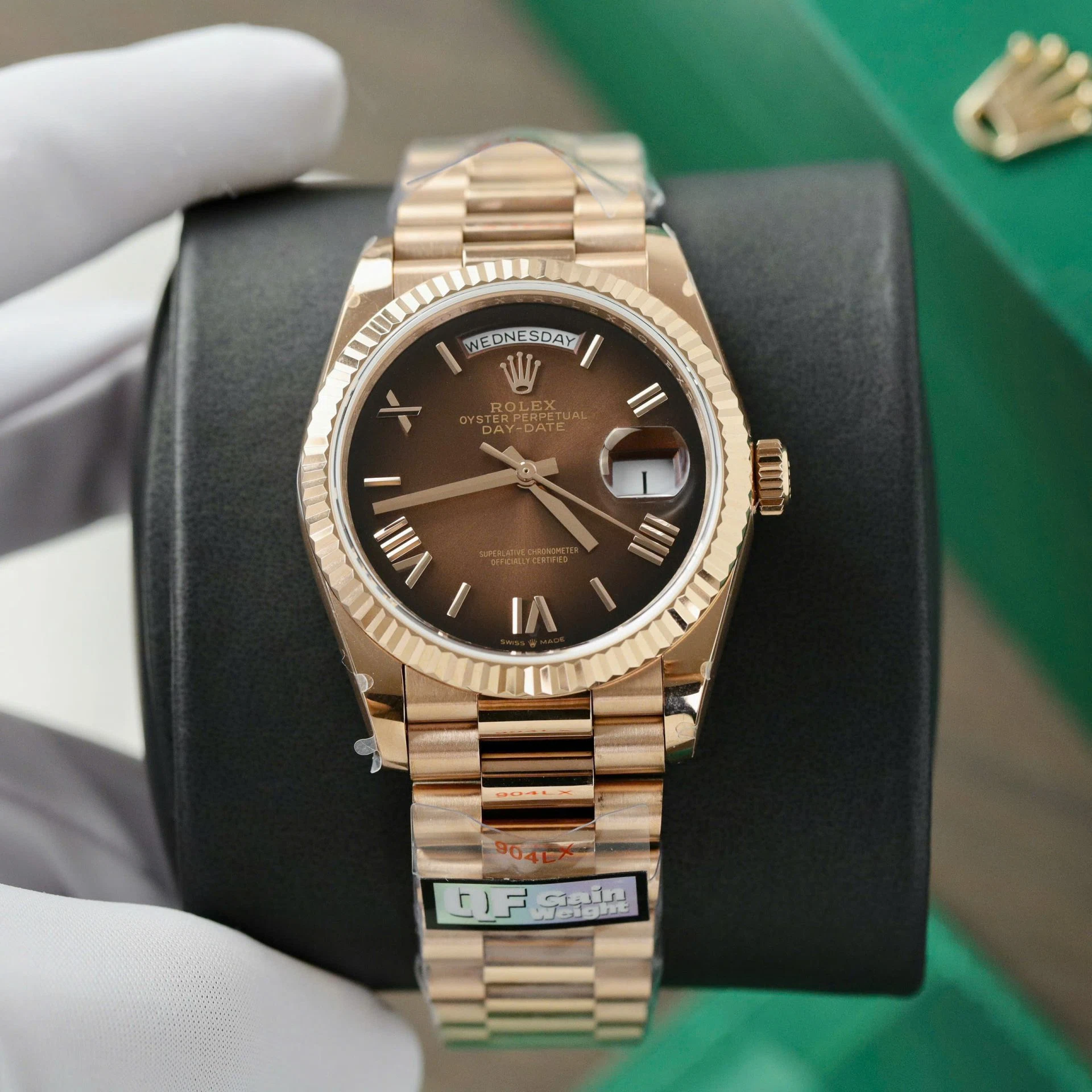 Rolex Day-Date Braun Ombré Zifferblatt 128235-0075 36 mm – Superclone – Bild 2