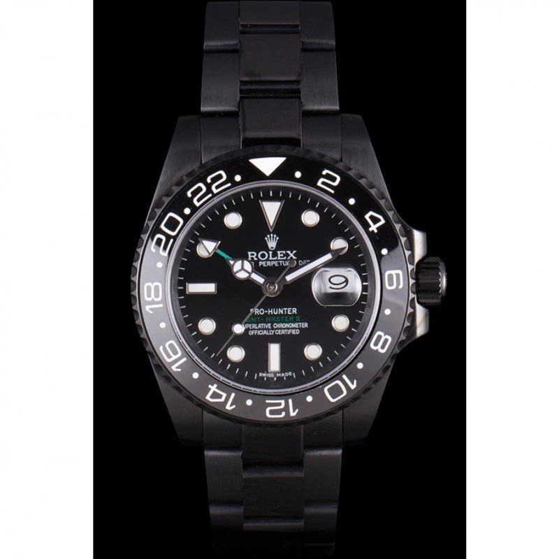 GMT-Master II schwarzes Zifferblatt REP016829 Perspektivansicht