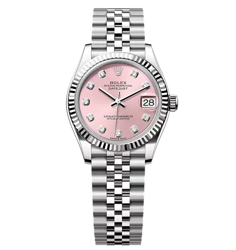 Rolex Datejust rosafarbenes Zifferblatt mit Diamantbesatz 278274-0032 31 mm