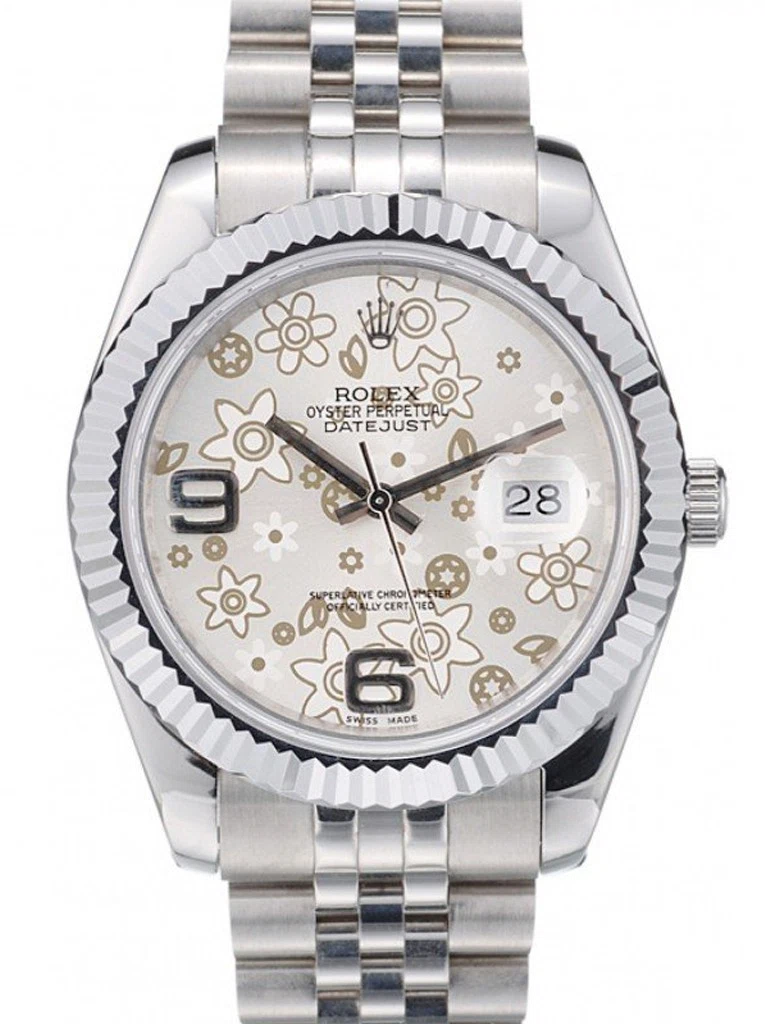 Datejust silberfarbenes Zifferblatt 41983