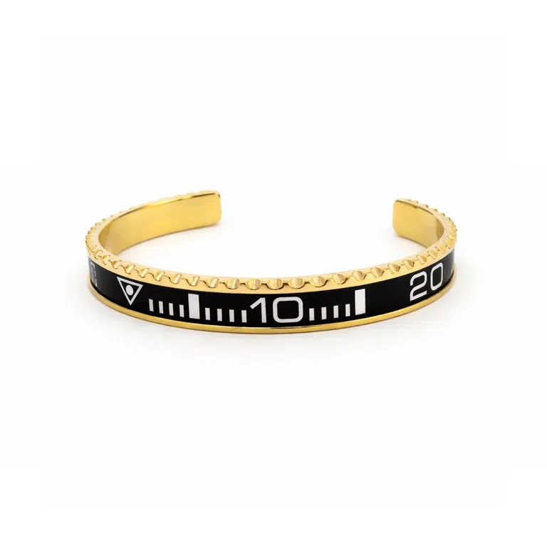 Schwarz Gold Submariner Gold Tone Titanstahl-Armspange