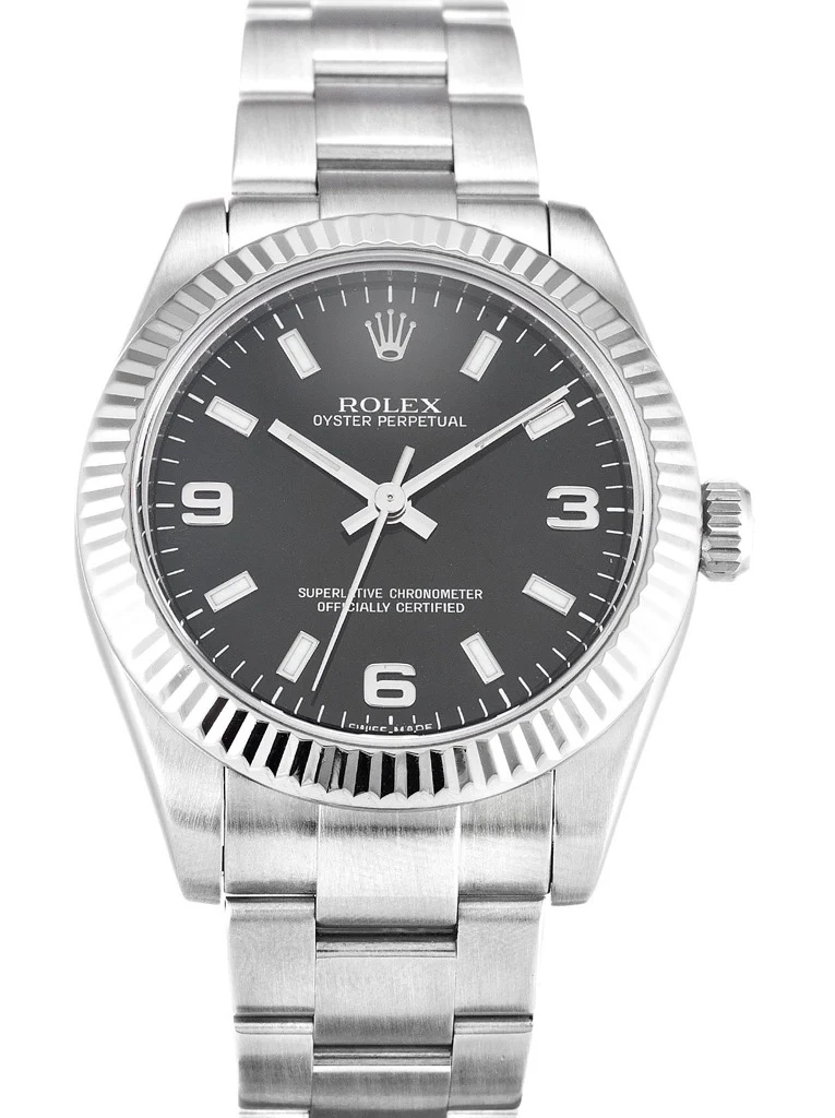 Oyster Perpetual Lady schwarzes Zifferblatt 177234
