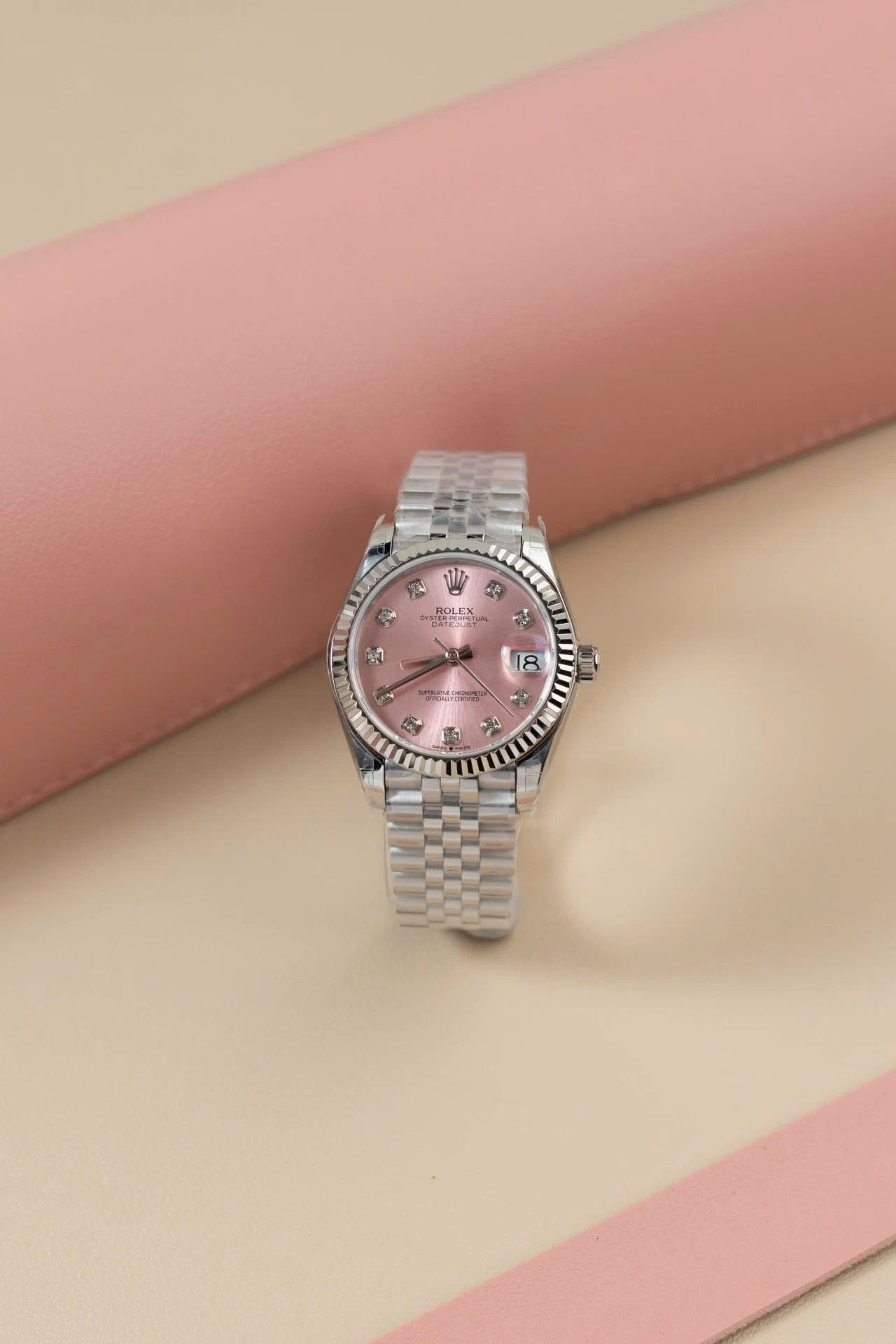 Rolex Datejust rosafarbenes Zifferblatt mit Diamantbesatz 278274-0032 31 mm – Bild 2