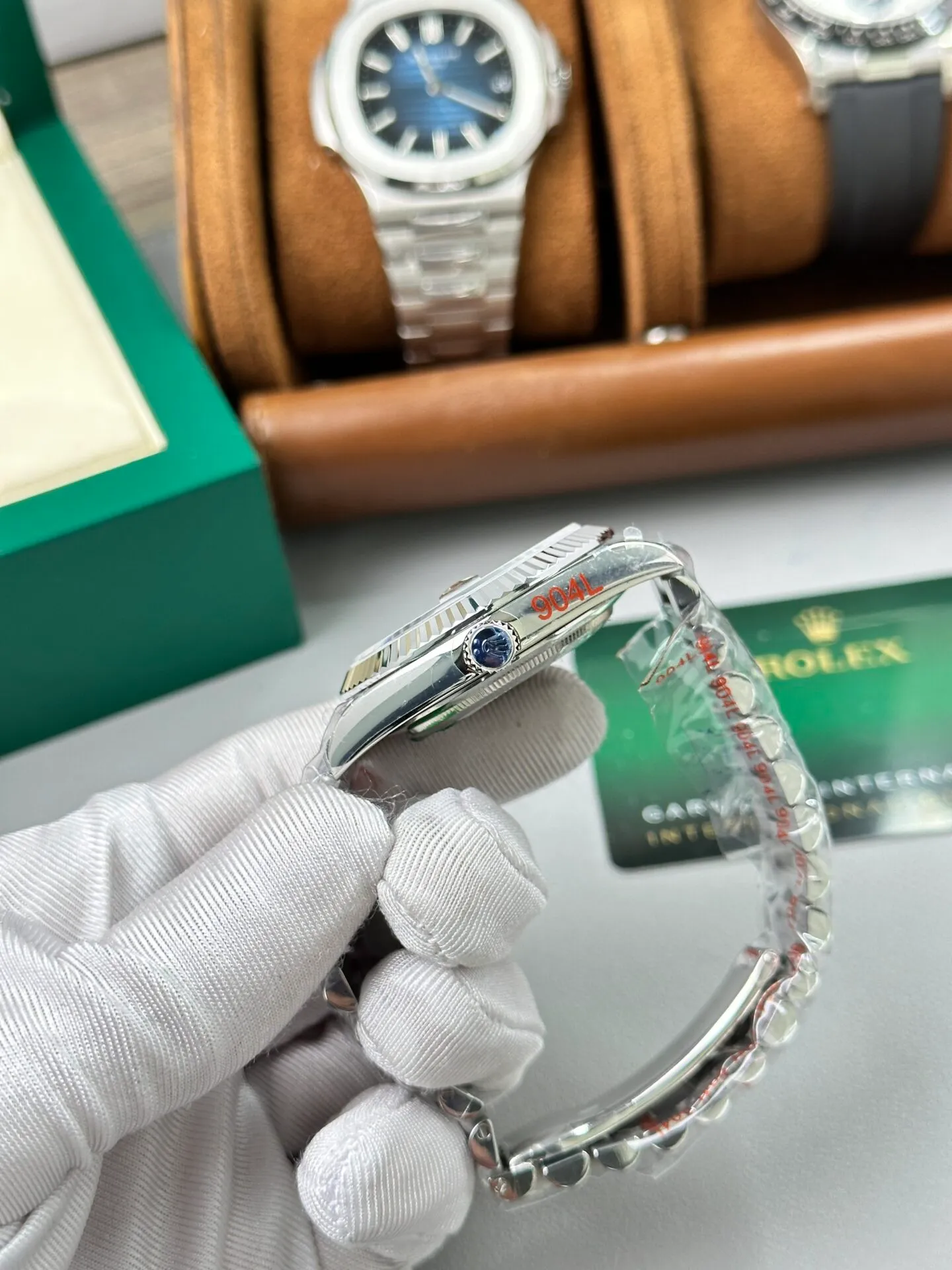 Day-Date schwarzes Zifferblatt Geriffelt Lünette Presidential Armband