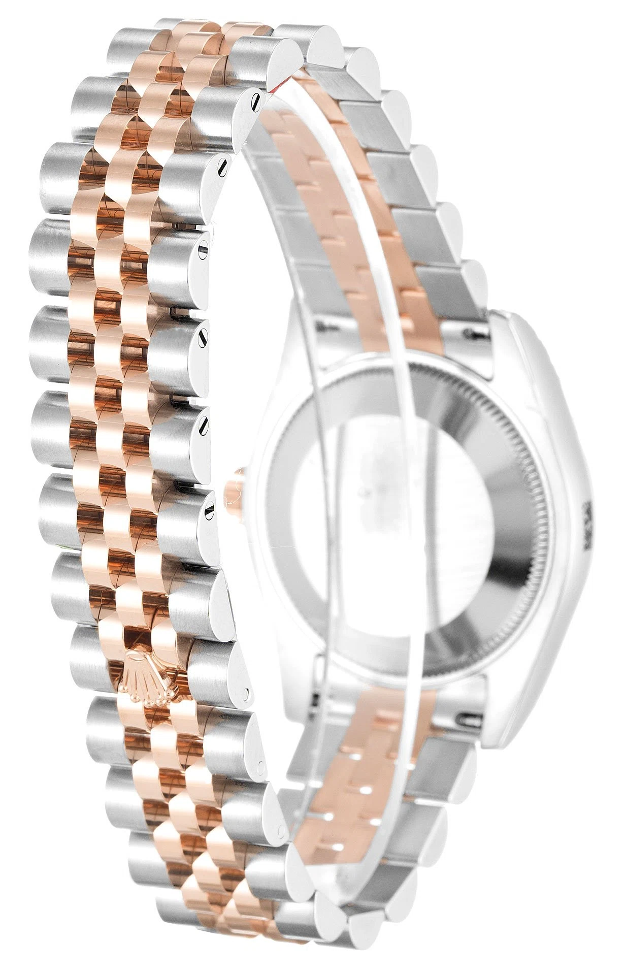 Datejust in mittlerer Größe rosafarbenes Zifferblatt 178271 Schrägansicht