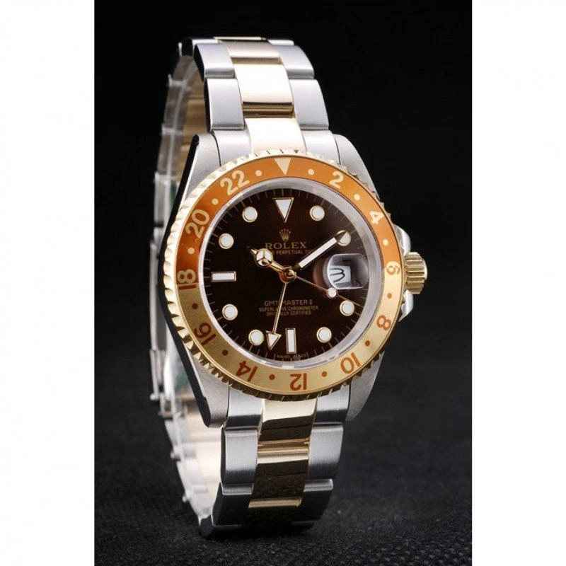 GMT-Master II schwarzes Zifferblatt PR151515 Schrägansicht