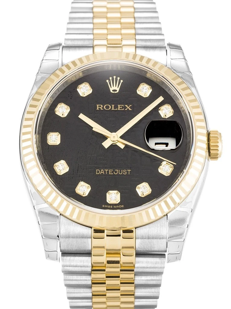 Datejust Schwarz Zifferblatt mit Jubilee-Muster 116233