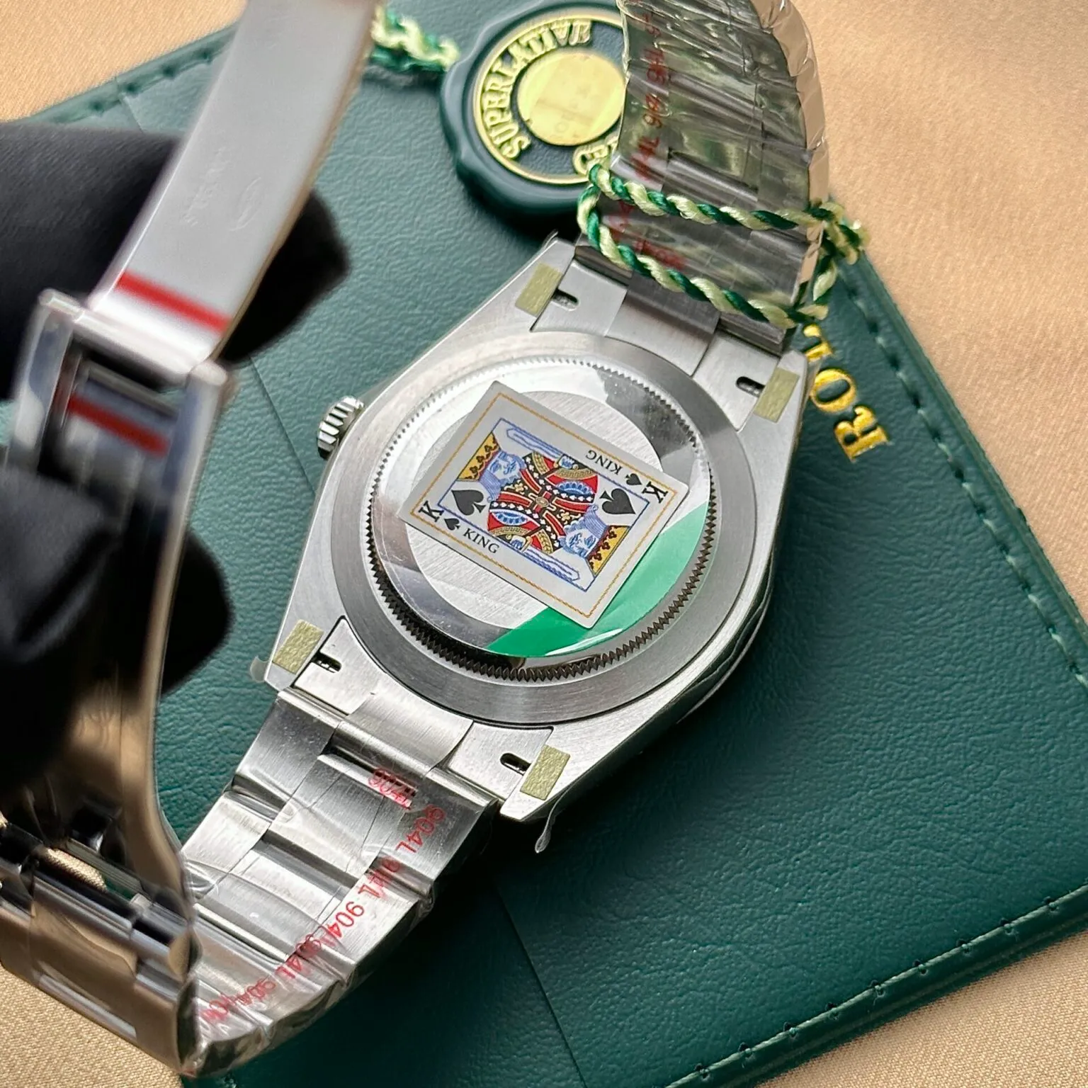 Oyster Perpetual schwarzes Zifferblatt Oyster Armband