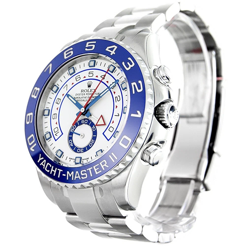 Yacht-Master weißes Zifferblatt 116680 Perspektivansicht
