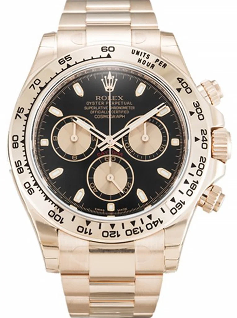 Daytona schwarzes Zifferblatt 116505
