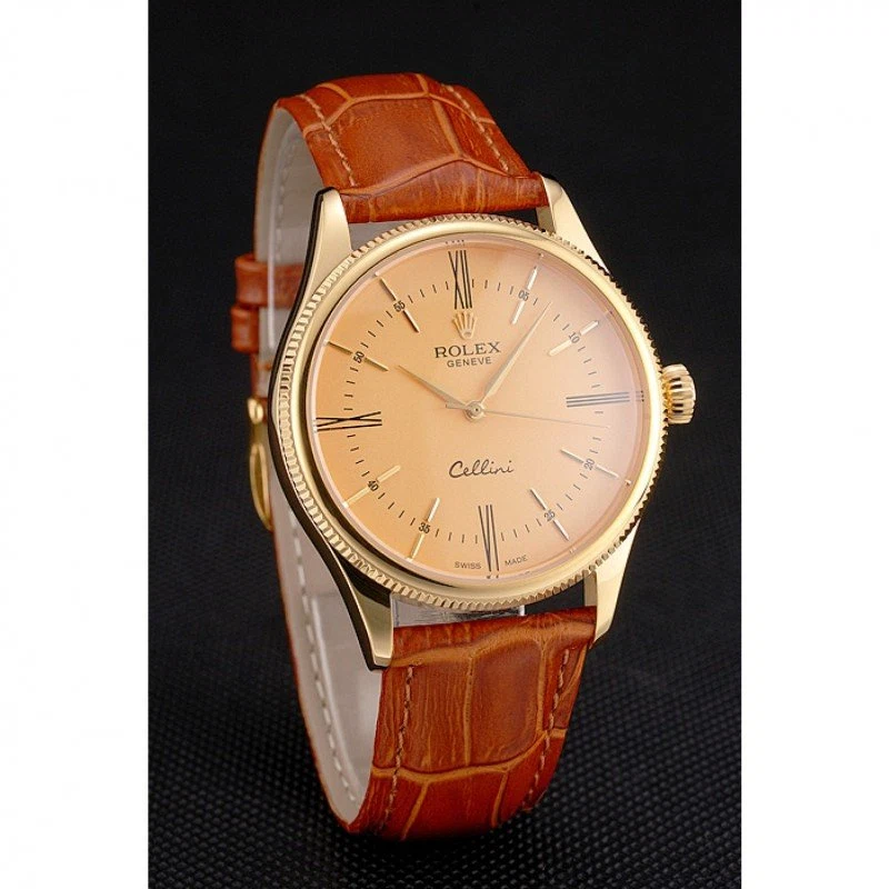 Superclone Cellini goldfarbenes Zifferblatt REP016798 Schrägansicht