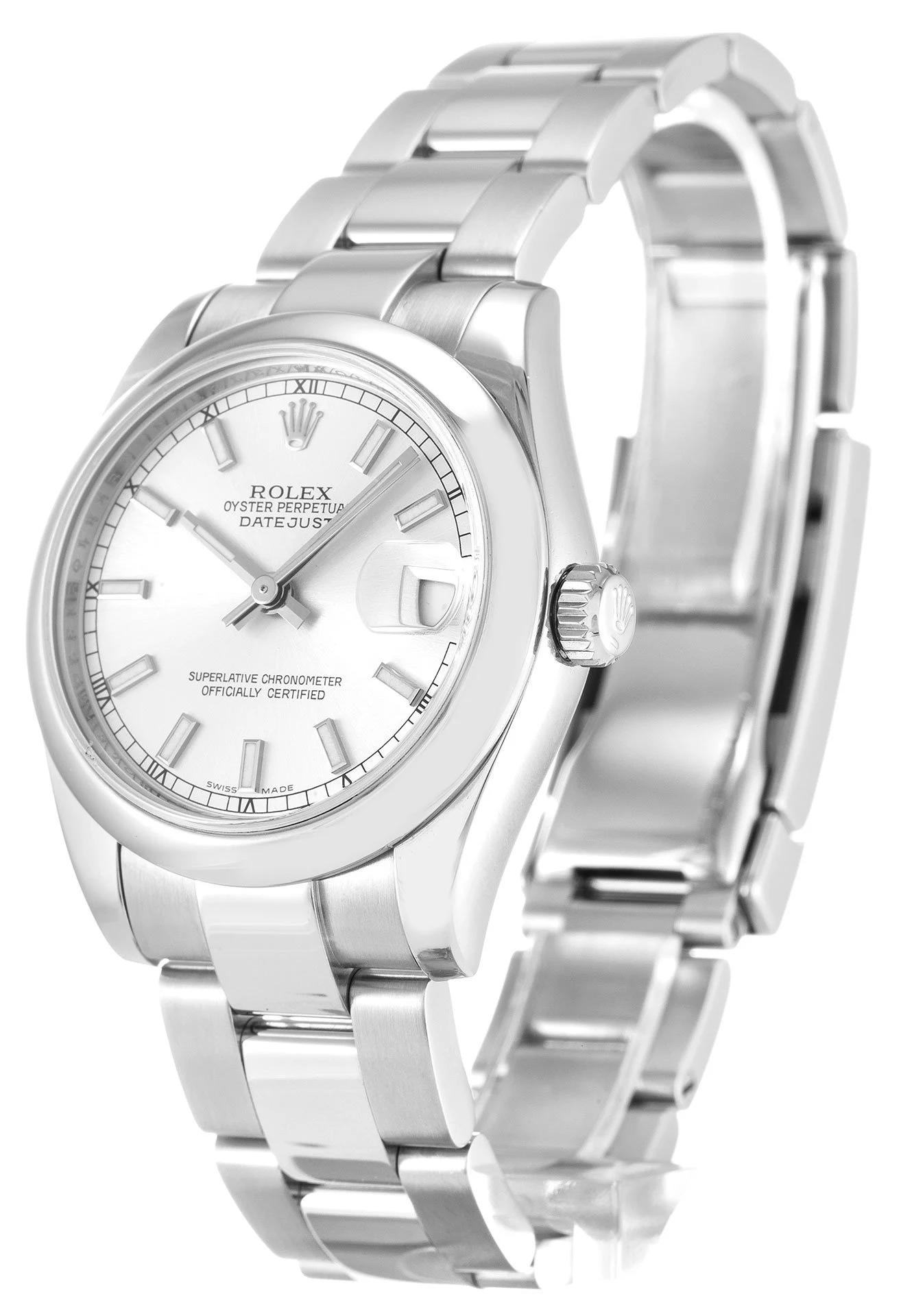 Lady-Datejust silberfarbenes Zifferblatt 178240 Perspektivansicht