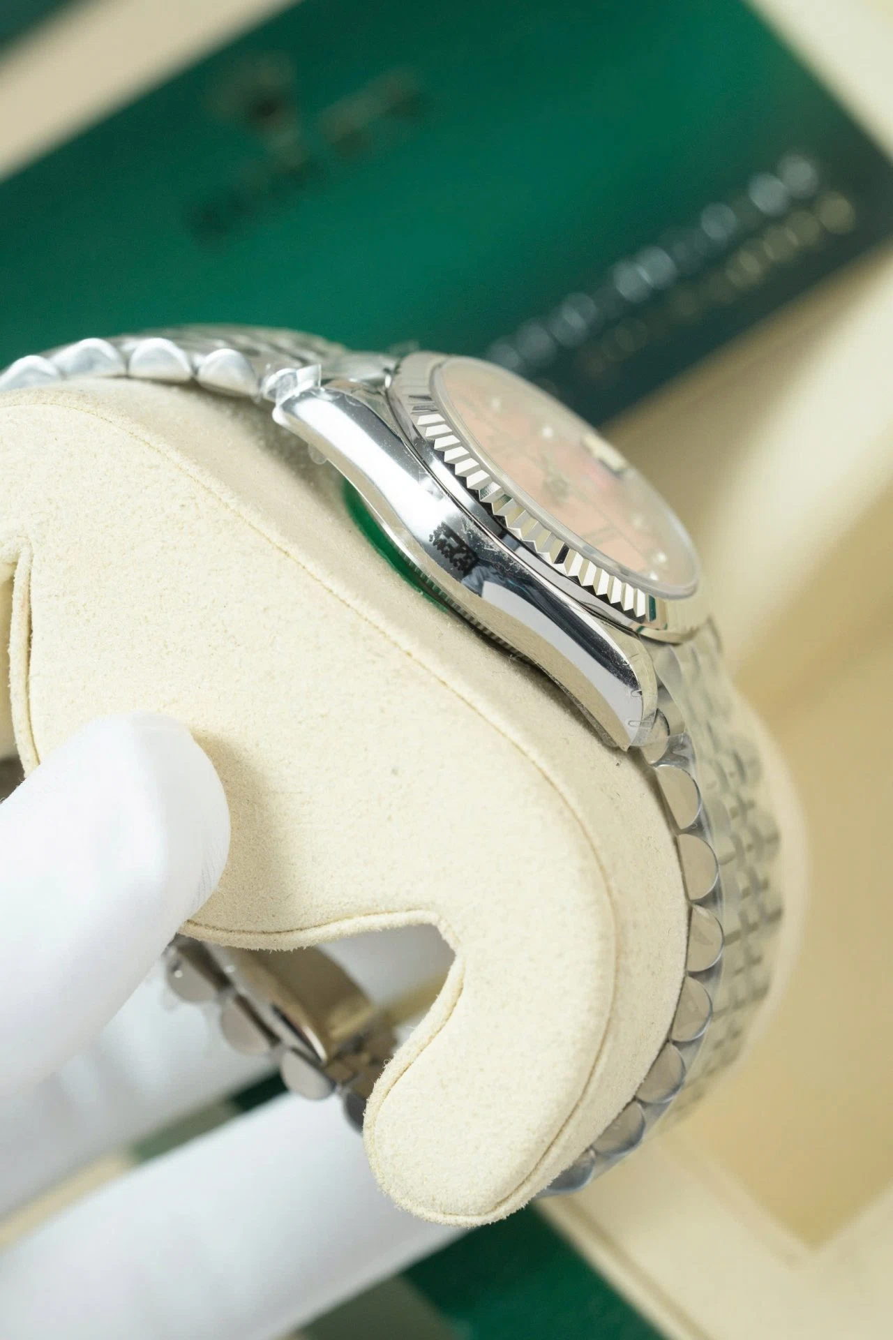 Rolex Datejust rosafarbenes Zifferblatt mit Diamantbesatz 278274-0032 31 mm – Bild 7