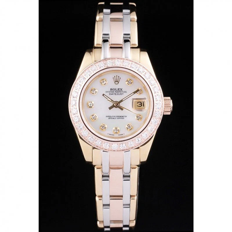 Datejust weißes Zifferblatt RL42 Perspektivansicht
