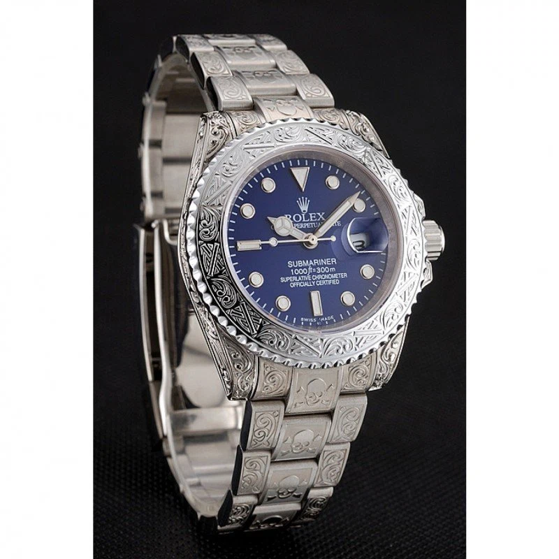 Superclone Submariner blaues Zifferblatt 1454094 Schrägansicht