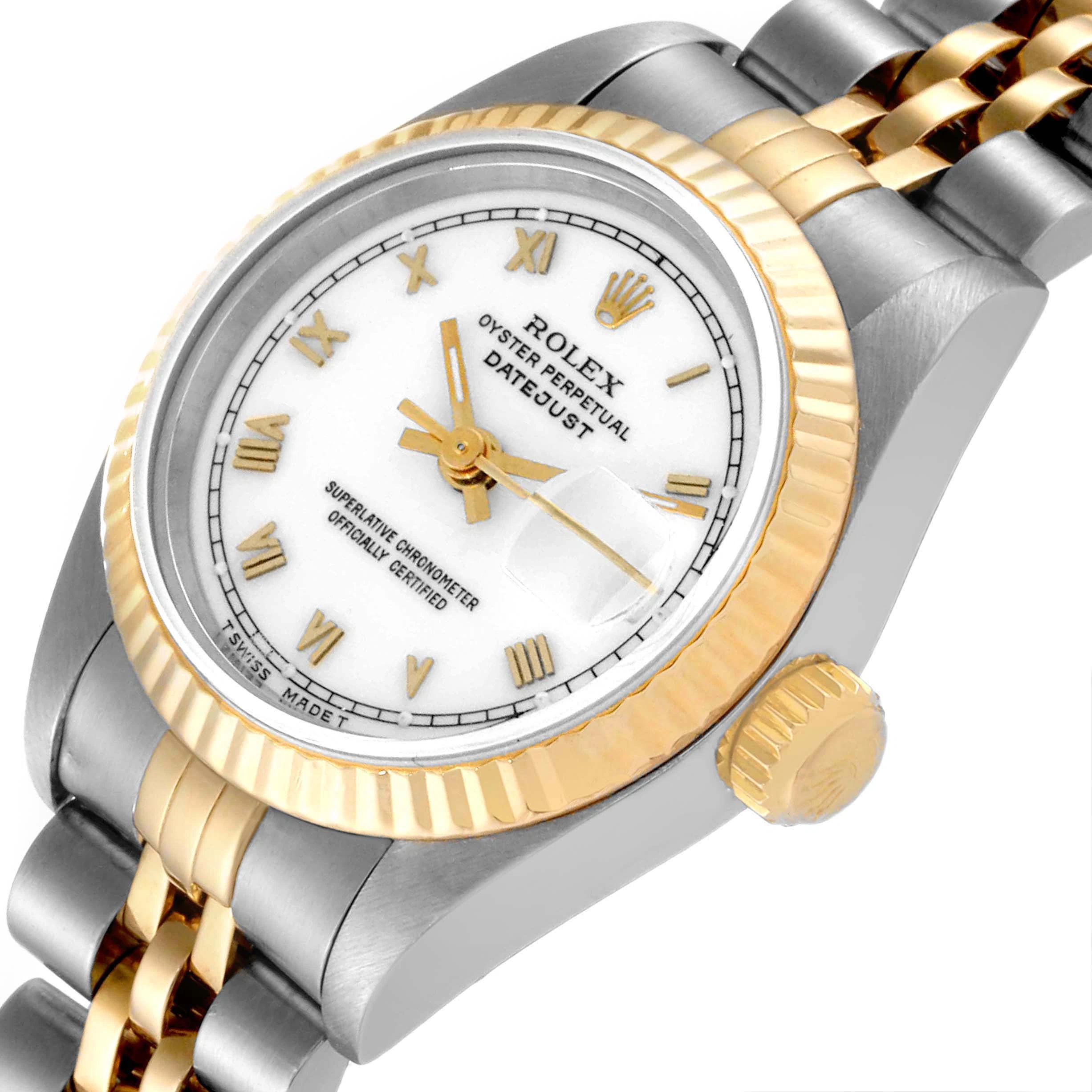 Lady-Datejust weißes Zifferblatt 69173 Nahaufnahme